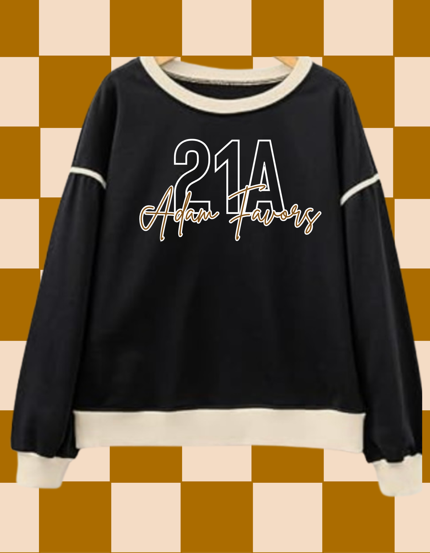 Color Block Sweatshirt with Hollow Number and Name