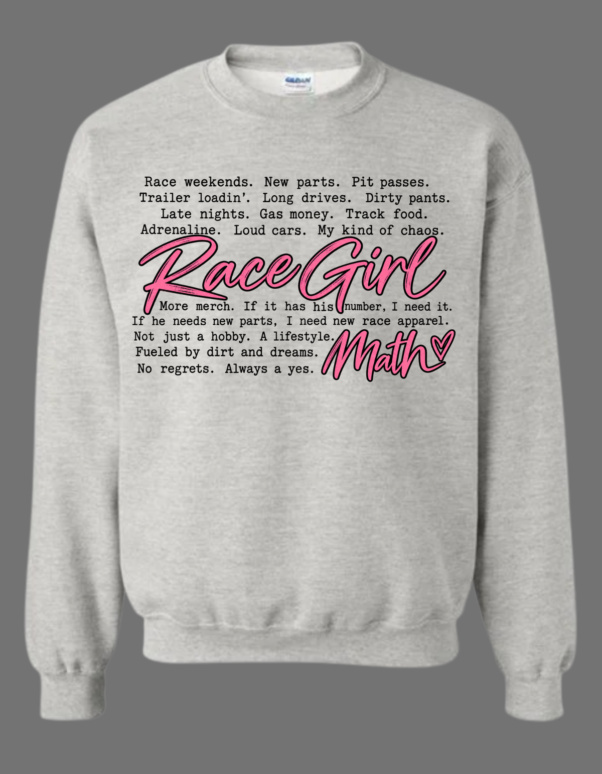 Girl Race Math Typography